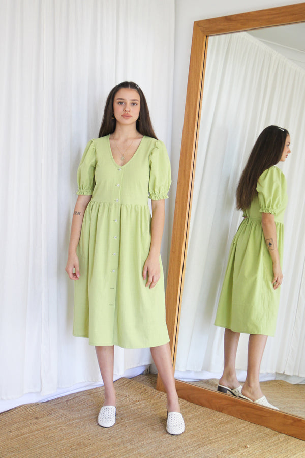 Caroline Midi Dress- Kiwi