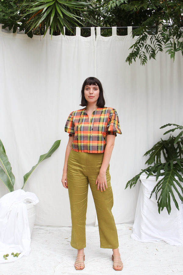 Sadie Blouse- Jungle Check