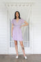 Sophia Wrap Dress- Lilac Stripe