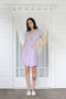 Sophia Wrap Dress- Lilac Stripe