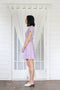 Sophia Wrap Dress- Lilac Stripe