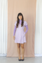 Sophia Wrap Dress- Lilac Stripe