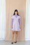 Sophia Wrap Dress- Lilac Stripe