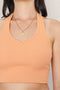 Rib Halter - Peach Stripe