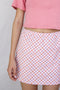 Mini Bias Skirt - Bubblegum Check