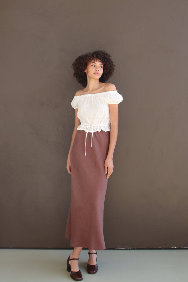 Madeleine Bias Skirt - Carob