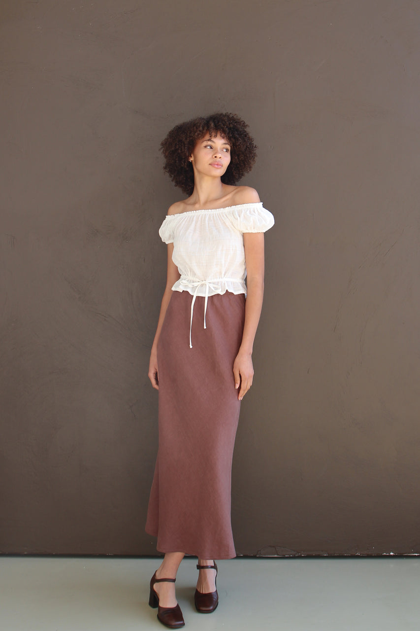 Madeleine Bias Skirt - Carob