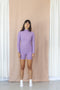 Rib Shorts- Lavender