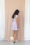 Sophia Wrap Dress- Lilac Stripe